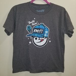 Neff Kids Boys Tshirt Gray Size Medium